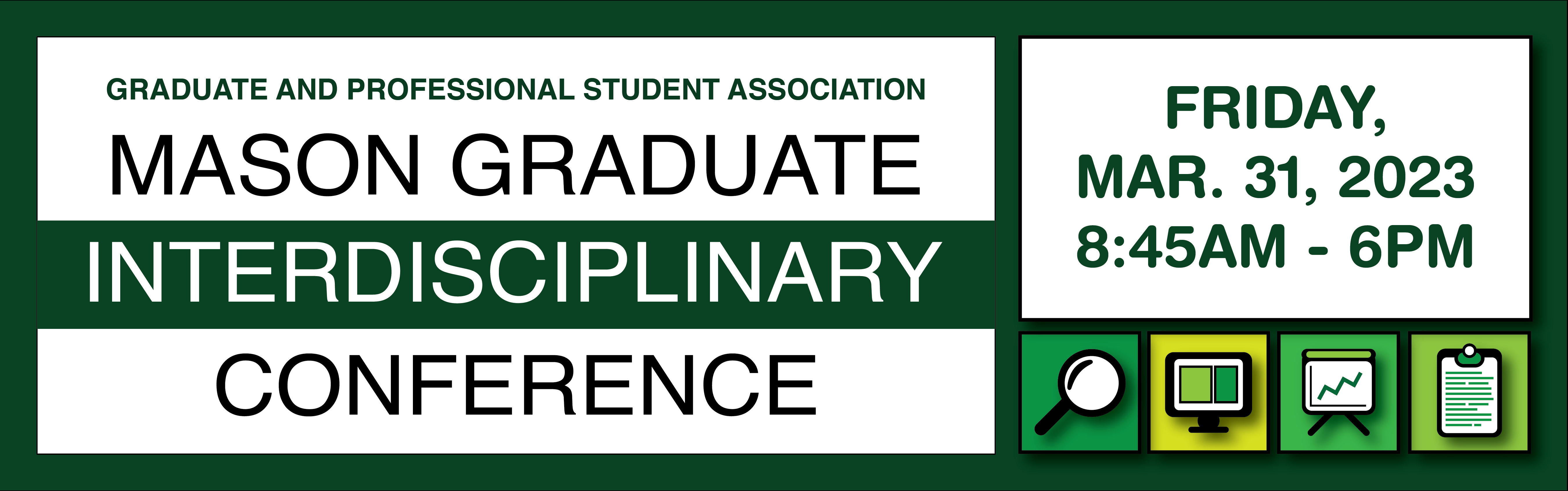 2023 Mason Graduate Interdisciplinary Conference Header